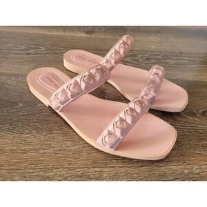 Stuart Weitzman Pink Sandals Rosita Slides Women's Size 8 Two Strap #6